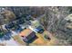 Aerial view of home and backyard with a storage shed at 941 Newcastle Rd, Gastonia, NC 28052