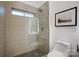 Clean bathroom with a walk-in shower and modern fixtures at 1410 Deborah Cir, Shelby, NC 28150