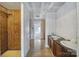 Bathroom with double vanity and view into hallway and bedroom at 1899 Holland Rd, Rock Hill, SC 29732