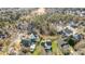 Wide aerial view of neighborhood including subject property at 7750 Trailridge Dr, Tega Cay, SC 29708