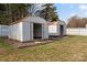 Two metal storage sheds in backyard at 132 Kendra Dr, Mooresville, NC 28117