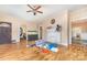 Spacious living room with hardwood floors and fireplace at 238 Academy Nw Ave # 27, Concord, NC 28025