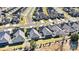 Community view showcasing homes, landscaping, and street layout at 5019 Pleasant Run Dr, Matthews, NC 28104