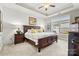 Spacious main bedroom with wood flooring and large windows at 5019 Pleasant Run Dr, Matthews, NC 28104