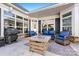 Relaxing patio featuring comfortable seating and fire pit at 5019 Pleasant Run Dr, Matthews, NC 28104