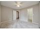 Bedroom with carpet, ceiling fan, and a walk-in closet at 828 Holdcroft Ln, Rock Hill, SC 29730