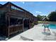 Covered pool deck area with seating, perfect for relaxation at 904 S Main St, Landis, NC 28088