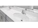 Double vanity with white countertop and chrome fixtures at 185 Giant Oak Ave, Statesville, NC 28677