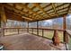 Spacious covered back porch with a chiminea and scenic views at 101 Stonehenge Ln, Statesville, NC 28625