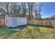 Exterior of a storage shed in a fenced backyard at 1235 Bradford Heights Rd, Gastonia, NC 28054