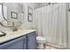 Updated bathroom with vanity, toilet and shower at 5361 Harvest Hill Dr, Harrisburg, NC 28075