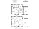 Two-story home floor plan showcasing bedrooms, kitchen, living room, and garage at 1312 Pleasant Plains Rd, Matthews, NC 28105