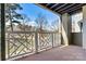 Balcony with white railing overlooking a lake at 20105 Henderson Rd # J, Cornelius, NC 28031