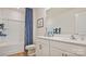 Modern bathroom with double vanity and tiled flooring at 12157 Lady Bell Dr, Charlotte, NC 28278