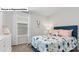 Cute, bedroom with decorative bedding, matching art, and white dresser at 12157 Lady Bell Dr, Charlotte, NC 28278