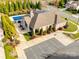 Aerial view of the community pool and clubhouse at 1410 Morningmist Ct, Marvin, NC 28173