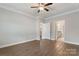 Main bedroom with hardwood floors and access to en-suite bathroom at 2491 Seagull Dr, Denver, NC 28037