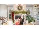 Elegant fireplace with decorative mantel and garland at 3989 Shakespeare Dr, Hickory, NC 28601