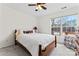 Bedroom with double bed and large window at 9154 Snow Hill Ct, Charlotte, NC 28269