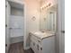 Bathroom with single vanity and shower/tub combo at 121 Pam Dr, Gastonia, NC 28056