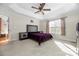 Bright bedroom with double bed and ceiling fan at 1350 Kensington Cir, Newton, NC 28658
