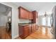 Kitchen with wooden cabinets and granite countertops at 1350 Kensington Cir, Newton, NC 28658