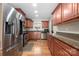 Spacious kitchen with stainless steel appliances and hardwood floors at 1350 Kensington Cir, Newton, NC 28658