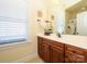 Modern bathroom featuring single vanity and stylish fixtures at 141 Lilac Mist Loop # 109, Mooresville, NC 28115