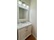 Modern bathroom with marble vanity and decorative mirror at 3957 Picasso Ct, Charlotte, NC 28205