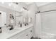 Bright, clean bathroom featuring double vanity, modern fixtures, and a shower/tub combo at 524 Waco Rd, Kings Mountain, NC 28086