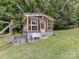 Charming backyard studio with bench and garden at 2935 Bent Twig Ct, Clover, SC 29710