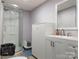 Bathroom boasts a corner shower and modern vanity at 5040 Spicewood Dr, York, SC 29745