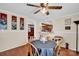 Dining area with a table and chairs and view to the kitchen at 45 Sunderland Rd, Concord, NC 28027