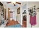 Hallway with hardwood floors leading to rooms at 45 Sunderland Rd, Concord, NC 28027
