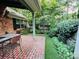 Brick patio, lush landscaping, and fenced backyard at 9104 Nolley Ct # I, Charlotte, NC 28270