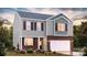 Two-story home with brick and siding exterior, attached garage, and landscaped yard at 110 Windstone Common Ln, Mooresville, NC 28117