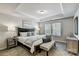 Spacious main bedroom with tray ceiling and plush carpeting at 2735 Texana Ct, Charlotte, NC 28269