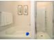 Elegant bathroom with separate bathtub and walk-in shower at 521 Zermatt Ct, Monroe, NC 28112