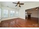 Sunroom with hardwood floors, vaulted ceiling, and multiple windows at 4709 Polo Gate Blvd, Charlotte, NC 28216