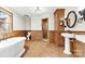 Elegant bathroom with double vanity, soaking tub, and shower at 60 Sigmon Drum Rd, Hickory, NC 28601