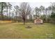 Backyard with firepit and detached shop at 753 Schuyler Dr, Rock Hill, SC 29730
