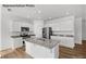 Modern kitchen with white cabinets and granite countertops at 10003 Travis Floyd Ln # 050, Charlotte, NC 28214