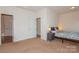 Bedroom with carpeted floors and access to bathroom at 16718 Dolcetto Way, Charlotte, NC 28277
