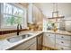 Modern kitchen with granite countertops and a farmhouse style sink at 226 Hickory St, Locust, NC 28097