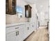 Modern kitchen with white cabinets and long countertop at 3050 Swallowtail Ln, Kannapolis, NC 28083