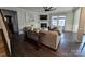 Living area with fireplace and hardwood floors at 3960 Farmington Ridge Pkwy, Charlotte, NC 28213