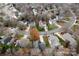 Aerial view of neighborhood homes at 7708 Spanish Oaks Dr, Waxhaw, NC 28173