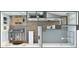 Main floor plan showcasing open living space and garage at 3030 Hutton Gardens Ln, Charlotte, NC 28269