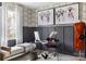 Stylish home office featuring a glass desk and modern decor at 3030 Hutton Gardens Ln, Charlotte, NC 28269