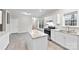 Kitchen with white cabinets, granite countertops, and island at 139 Fairhaven Ln, Cleveland, NC 27013